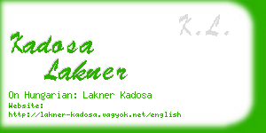 kadosa lakner business card